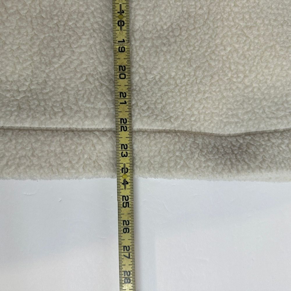 J.CREW Sherpa Vintage Fleece Jacket Women's M Medium Off White 1/4 Zip Pullover - Picture 6 of 8
